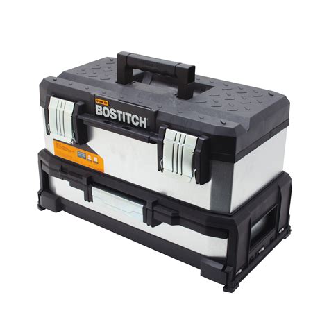 bostitch BTST20261 20 in metal plastic tool box with drawer